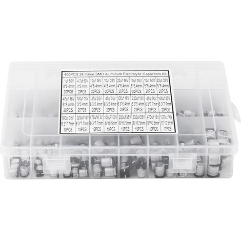 Kondensator, Sortimentssatz mit 1µF - 1000µF Elektrolytkondensatoren zum Bau einer TV-Schaltung für DIY-Elektronik-Computer (1/5)