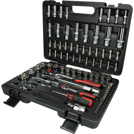 KS TOOLS 1/4'+1/2' CHROMEplus Coffret de douilles, 78 pcs ( 918.0678 ) (1/5)