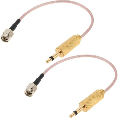 Lot de 2pcs Câbles Coaxiaux RF SMA Mâle vers TS Mâle 3,5 Mm 50 Ohms RG316 pour équipements RF Antennes Analyseurs de Signaux (1/5)
