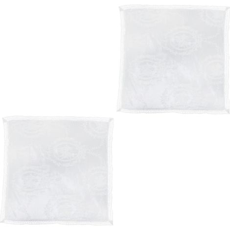 2pièces Nappe Ronde Dentelle Blanche Vintage pour Décoration De Mariage Réception Pique- Et Banquet (1/5)
