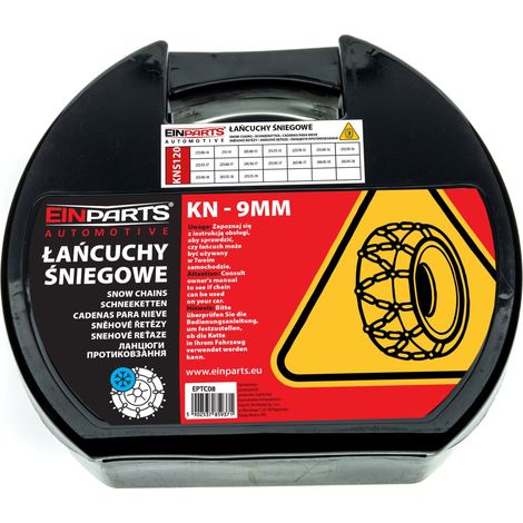 Chaînes à neige pour roues/pneus 14-19 pouces KNS120 Ö-Norm TÜV 9 mm, 2 pièces (1/5)