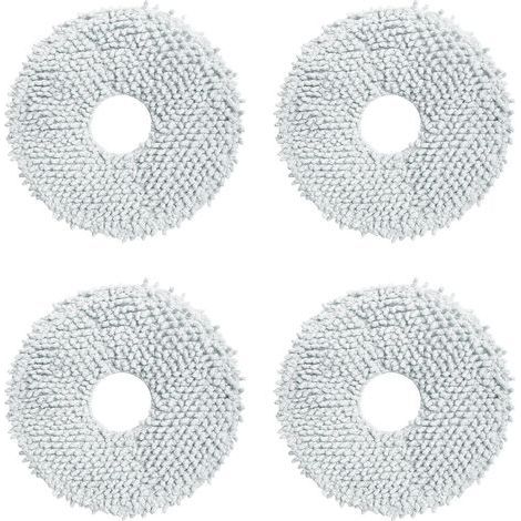 Pièces de rechange pour aspirateur (4 chiffons de nettoyage) compatibles avec Dreame Bot L10s Ultra Robot Aspirateur Accessoires
