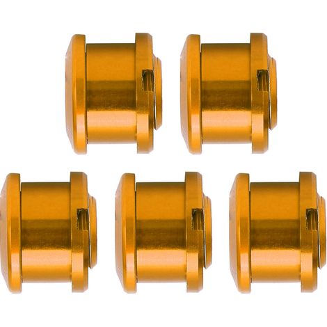 5 pièces Boulons de Plateau Simple Écrous de Pédalier Alliage d'Aluminium Vis pour Plateau de VTT Doré (1/5)