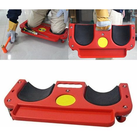 Genouillère à roulettes durable équipée de 5 roulettes omnidirectionnelles coussin en mousse souple poignée pratique et plateau à outils (1/5)