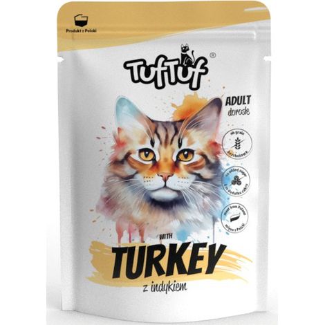 Tuf Tuf  Comida húmeda para gatos  Sobre de 100 g - Pavo 100 g
