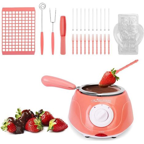 Set De Fonte À Chocolat - Chauffe-Chocolat Électrique Mini - Pour Chocolat Lait - Fromage - Beurre - Bonbons - 250 Ml - 1 Pièce (1/5)