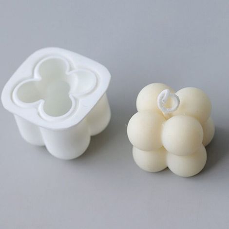 Lot de 2 moules en silicone faits à la main pour bougies DIY Blanc (1/5)