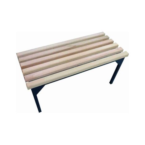 Banco con base de acero listones de madera                         900 x 420 x 390 mm
