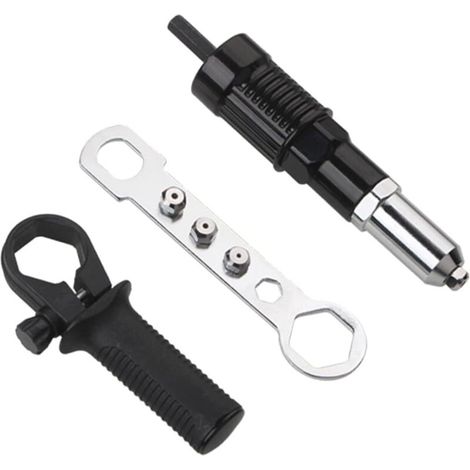 1ensemble Adaptateur Électrique Pour Machine à Riveter Avec Connecteur De Conversion Outil De Tirage De Rivets Électrique Accessoire Pour Perceuse Et Rivetage à Coeur-peeling (1/4)