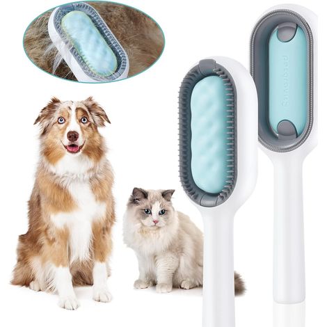 Brosse de nettoyage pour animaux de compagnie, élimination des poils, brosse universelle 4 en 1 pour chiens et chats, peigne de toilettage-AquaForge (1/5)