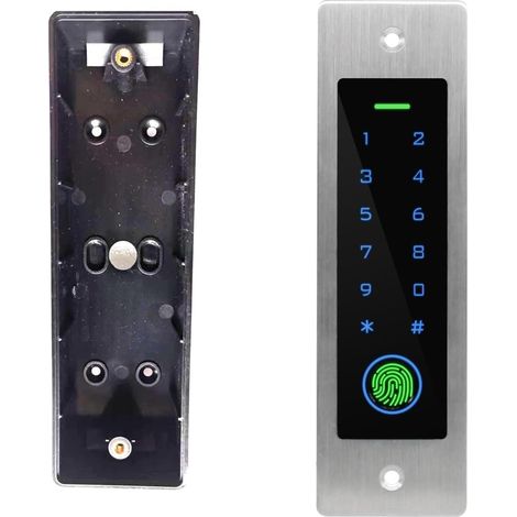 Kit d'ouvre-portes automatiques Clavier de contrôle d'accès en métal d'empreinte digitale étanche RFID125Khz conception intégrée lecteur de mot de passe ouvre-porte contrôleur d'accès pour accessoires (1/5)