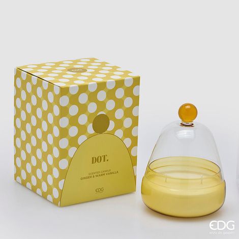 EDG Enzo De Gasperi Candela Dot a Cupola H 17,2 Cm D 12 Cm Ginger Vanilla