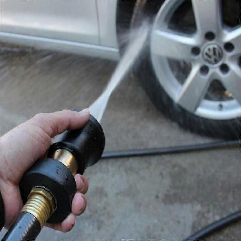 w Garden Hose Water Nozzle Pressure Sprayer Deluxe Solid Brass Fire Hose Nozzle (1/3)