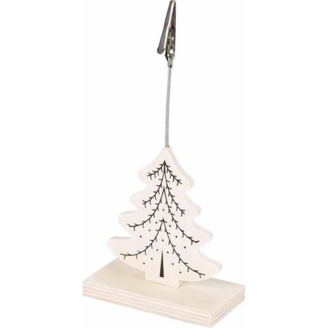 Clip Porte Nom de Noël "Nordic Sapin" Naturel (1/2)