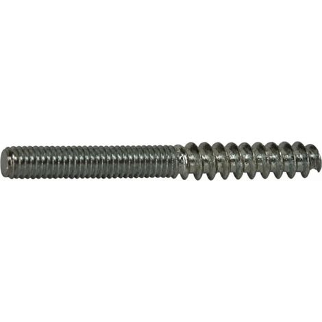 Vite a doppio filetto, filettatura legno/metallo, M8 L80mm, acciaio galvanizzato, 10 pezzi.