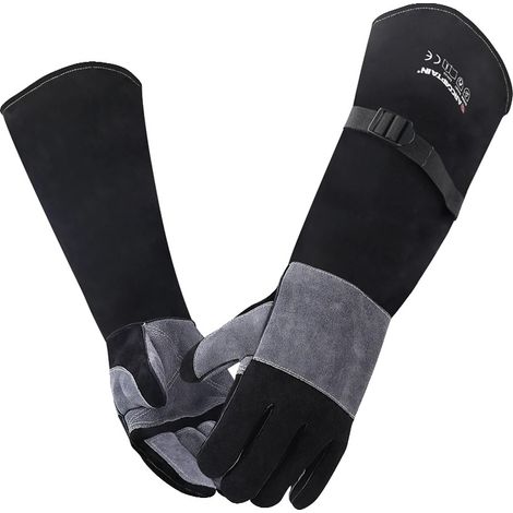 Guantes de soldadura, resistentes al calor, mangas extralargas, 24 pulgadas, 2 mm (1/5)