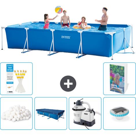 Rechteckiger Frame Pool - 450x220x84 cm - 7-teilig S105