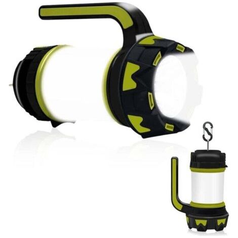 Lampe de camping LED rechargeable, lanterne de camping ultra puissante IPX5 étanche pour la pêche de nuit, la chasse, la randonnée, le garage, l'éclairage de secours (câble USB inclus) (1/5)