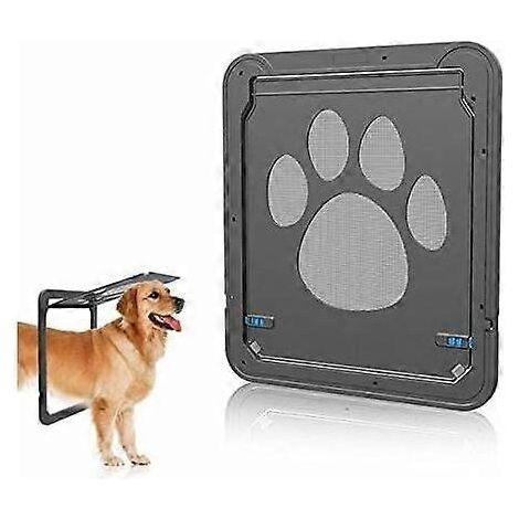 Porte pour animaux de compagnie 2024 avec micropuce pour chat, porte pour grands chiens, porte pour porte moustiquaire, verrouillage 4 points (1/4)