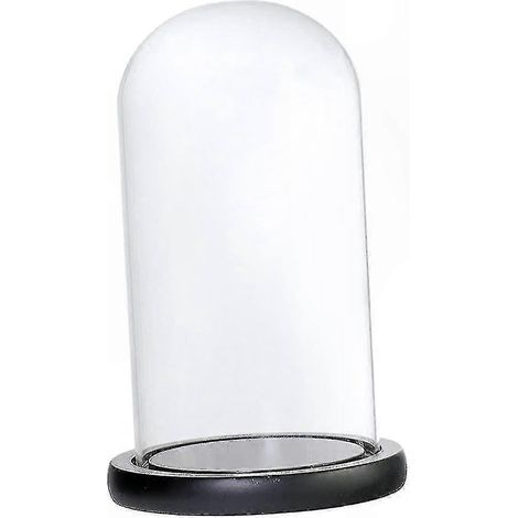Socle en bois marron et cloche en verre transparent pour centre de table de mariage, présentoir à monter soi-même, décoration intérieure (1/5)