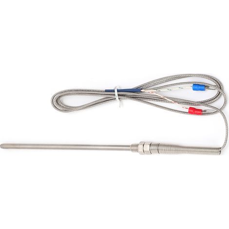 Sonde thermocouple de type K de 150 mm (5,9 pouces), mesure précise de la température de 0 à 800 °C, acier inoxydable, filetage M8 (1/5)