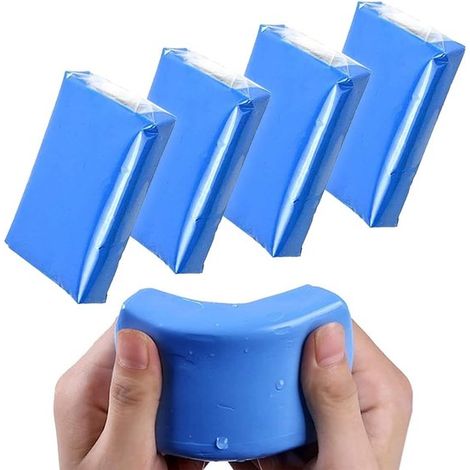 Lot de 4 argiles de nettoyage pour voiture – Élimine résine, rouille, fientes d'oiseaux – Lavage auto (1/5)