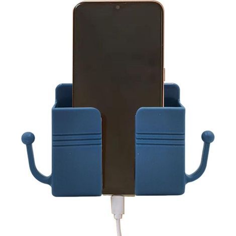 BUNTHAUS Bleu Support de Téléphone Portable Mural, Support Smartphone Autocollant, Étui de Rangement pour Télécommande (1/5)