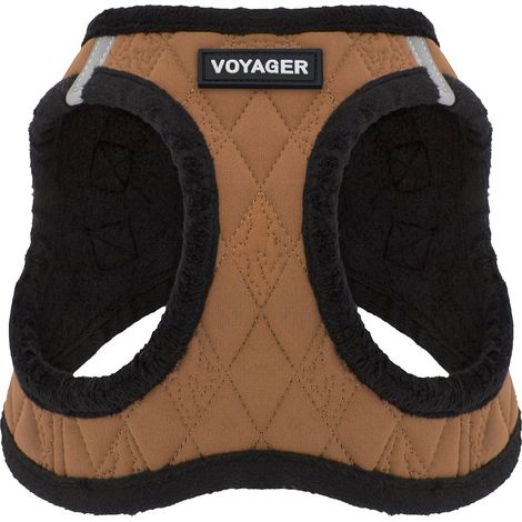 Voyager Step-In Plüsch-Hundegeschirr by Best Pet Supplies - Step-In-Westengeschirr für kleine und mittelgroße Hunde, Weicher Plüsch, Beige, size XL - Brust 52-58 cm