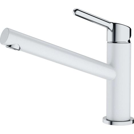 Franke Orbit - Grifo de fregadero FC 3054.094, cromo/blanco-hielo 115.0623.137 (1/2)