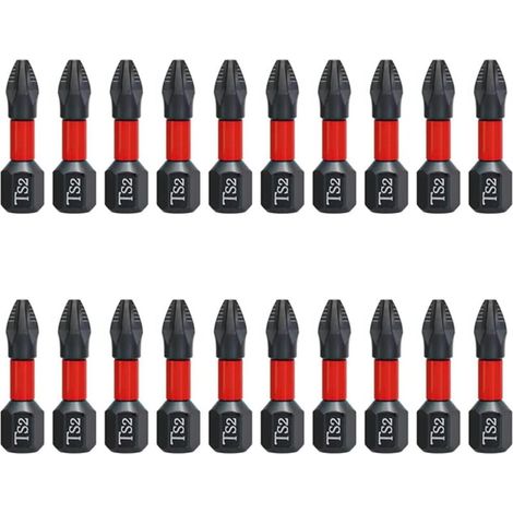 20PCS 25mm Screwdriver Bits Cross Head Screwdriver Bit Magnetic Screwdriver Bit, Anti-Slip Cross Bit Magnetic Screwdriver Bit with Hex Shank