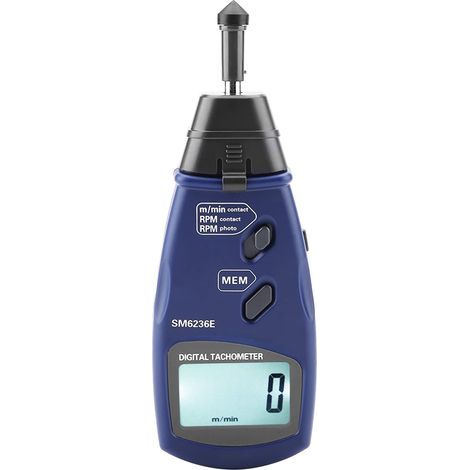 Tachymètre numérique, tachymètre professionnel sans contact avec contact laser avec précision de 2,5 à 99 999 tr/min, 5 chiffres 18 mm LCD numérique Tachymètre testeur de rotation Kit de tachymètre (1/5)