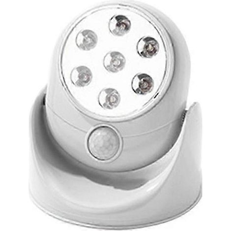 Veilleuse ultra-lumineuse à 7 LED, sans fil, rotation à 360°, capteur de mouvement, extinction automatique des infrarouges. (1/4)
