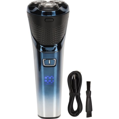 Tonduire électrique intelligent homme rechargeable USB étanche, bleu écran LCD, tondeuse barbe professionnelle coiffeur 600mAh (1/5)