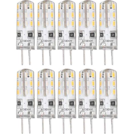Ampoules à Filament G4 LED, 1.5W AC220V Ampoules à Filament LED Blanc Chaud 3000K pour Camping-Car (1/5)