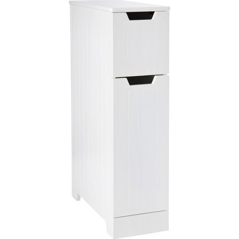 Sennen Super Slim Bathroom Storage // White Scandinavian-inspired Organiser for Bathroom, Bedroom, Living Room, Hallway (1/5)