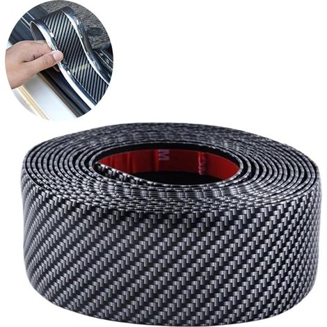 Protection de seuil de portière de voiture Bande adhésive de protection 5 cm x 1 m Noir Protection anti rayures pour seuil de porte (1/4)