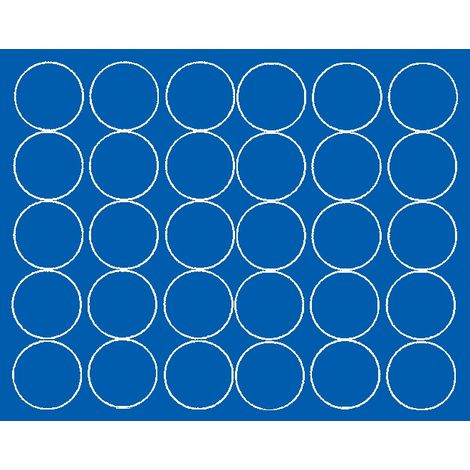 Adesivi circolari da 8 cm, 30 pezzi, blu opaco