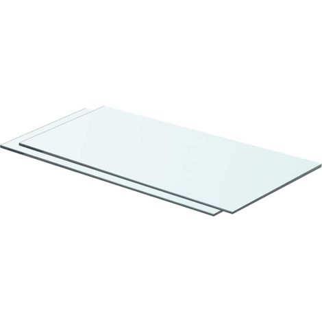 Mensole in Vetro Trasparente 2 pz 60x25 cm vidaXL