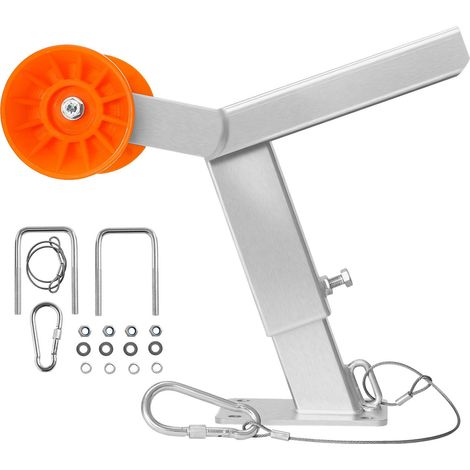 Support de treuil de remorque bateau avec rouleau, hauteur réglable 365-548 mm, montage pour longeron 50,8-76,2 mm l x 76,2-101,6 mm h, adapté jet ski, voilier, hors-bord (1/5)