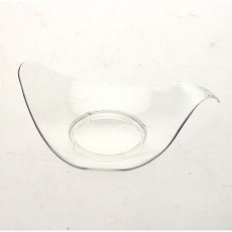 Lot de 12 coupelles pour amuse-bouches triangulaires - Plastique - Blanc