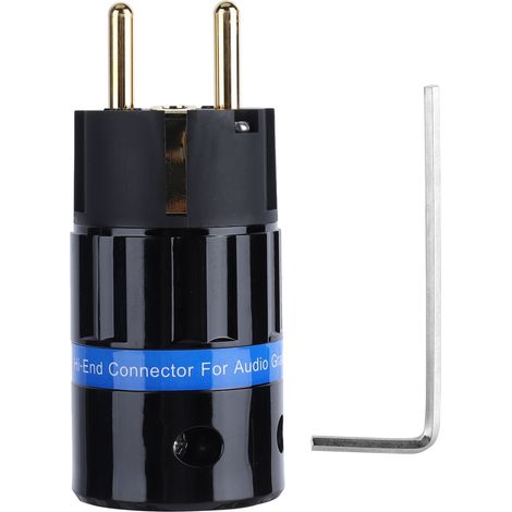 EU-Audio-Monosound-Stecker, rein vergoldetes Kupfer – E104G-Stecker, 100–250 V (1/5)