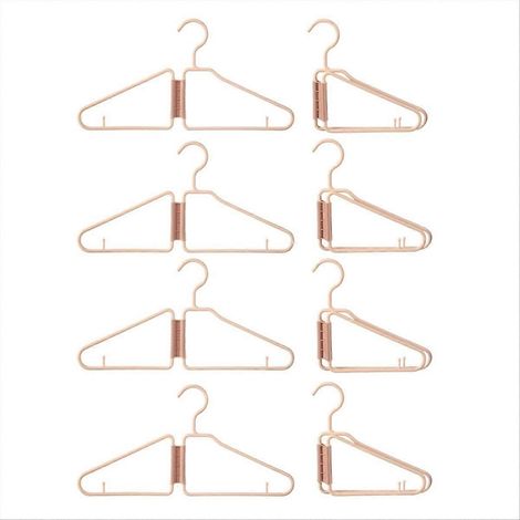 Set mit 8 faltbaren Kleiderbügeln, faltbare Kleiderbügel aus Kunststoff, () (1/5)