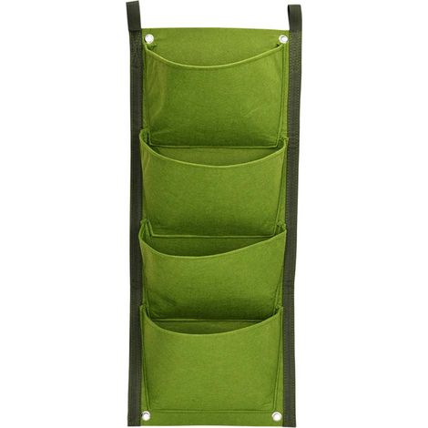 Kit de 4 Sacs de Culture Suspendus, Jardinière Verticale Respirante pour Balcon et Intérieur, Système de Jardinage Urbain avec Accroches Réglables, pour Herbes, Légumes et Fleurs (1/5)