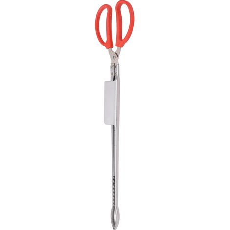 Krabbenscheren aus Edelstahl, Kunststoffgriffe, 51 cm lang, geteilte Spitze, verdickt, hitzebeständig, Scherenzange für das Angeln mit gebogenem Maul (1/5)