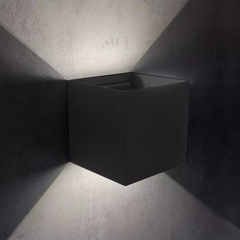 Applique Cubo LED 12W IP65 per Esterni - NERO 4000K