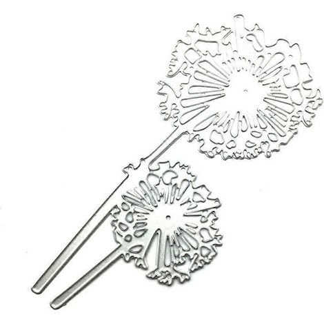Pochoirs de découpe en métal Pissenlits pour scrapbooking, album DIY, tampon, gaufrage argenté (1/5)