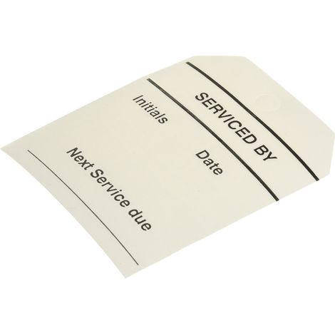 Etiquette volante pré-imprimée RS PRO Blanc, 50 par paquet ( Prix pour Sachet de 50 )
