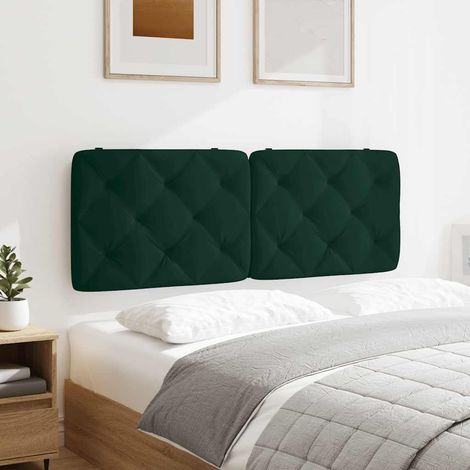 Kopfteil-Kissen Dunkelgrün 120 cm Samt