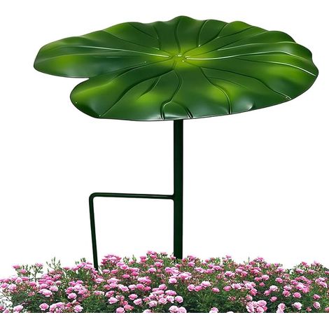 Parasols pour plantes d'extérieur, parasol métallique en forme de feuille de 21 cm avec pied - pour terrasses, jardins, patios, balcons, pots et jardinières (1/5)