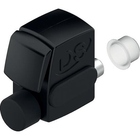 La Croisee Ds – Arrêt de vantail coulissant manuel Easy Control – Pène inox Ø 10 mm – Fixation vis Ø 5 mm – Corps zamak gris RAL 9006
